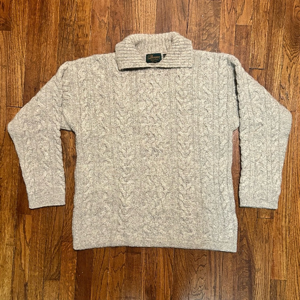 Men's Classic Turtleneck Sweater in Light Gray
